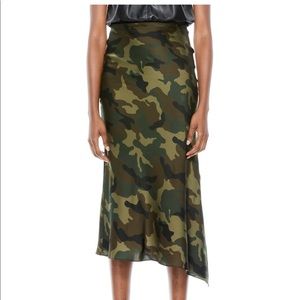Alice and Olivia Maeve Asymmetrical Slip Skirt